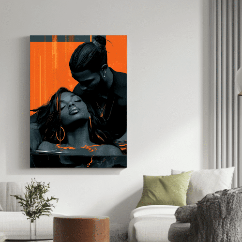 "Acts of Service" – Love Languages Collection displayed in a cozy, modern living room, celebrating selfless giving and Black culture.